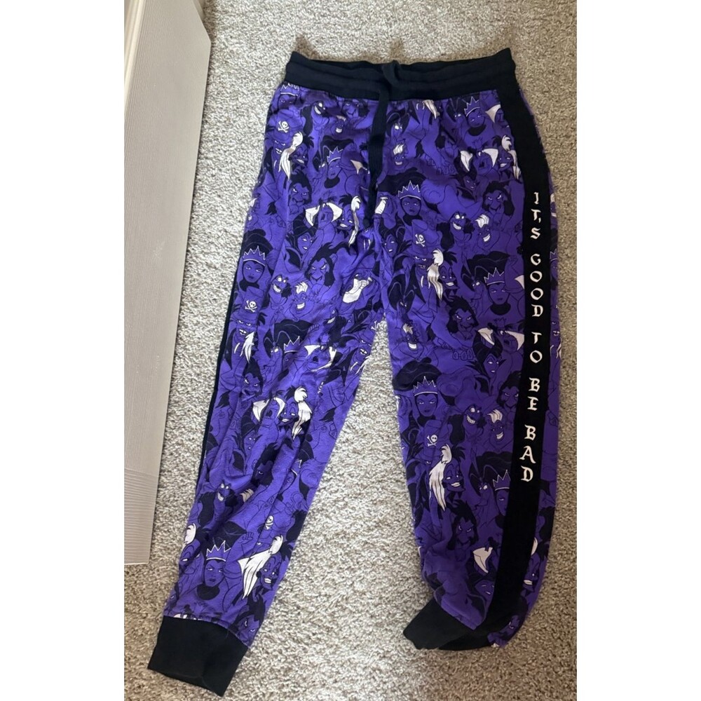 Disney Parks Villains Women Purple Lounge PJs Jogger It's Good to be Bad Medium